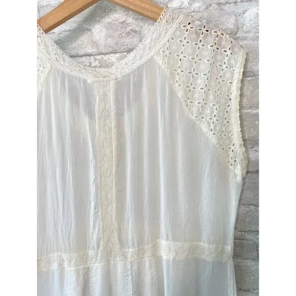 Johnny Was Size L Creamy White Dress - Picture 5 of 5
